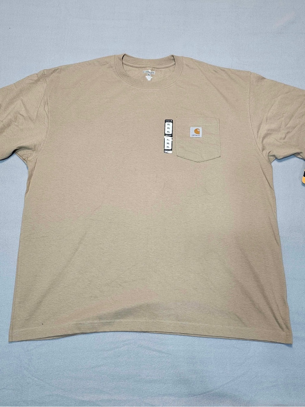 #319 Carhartt Men’s Pocket T-Shirt – Tan/Khaki – XL – New With Tags